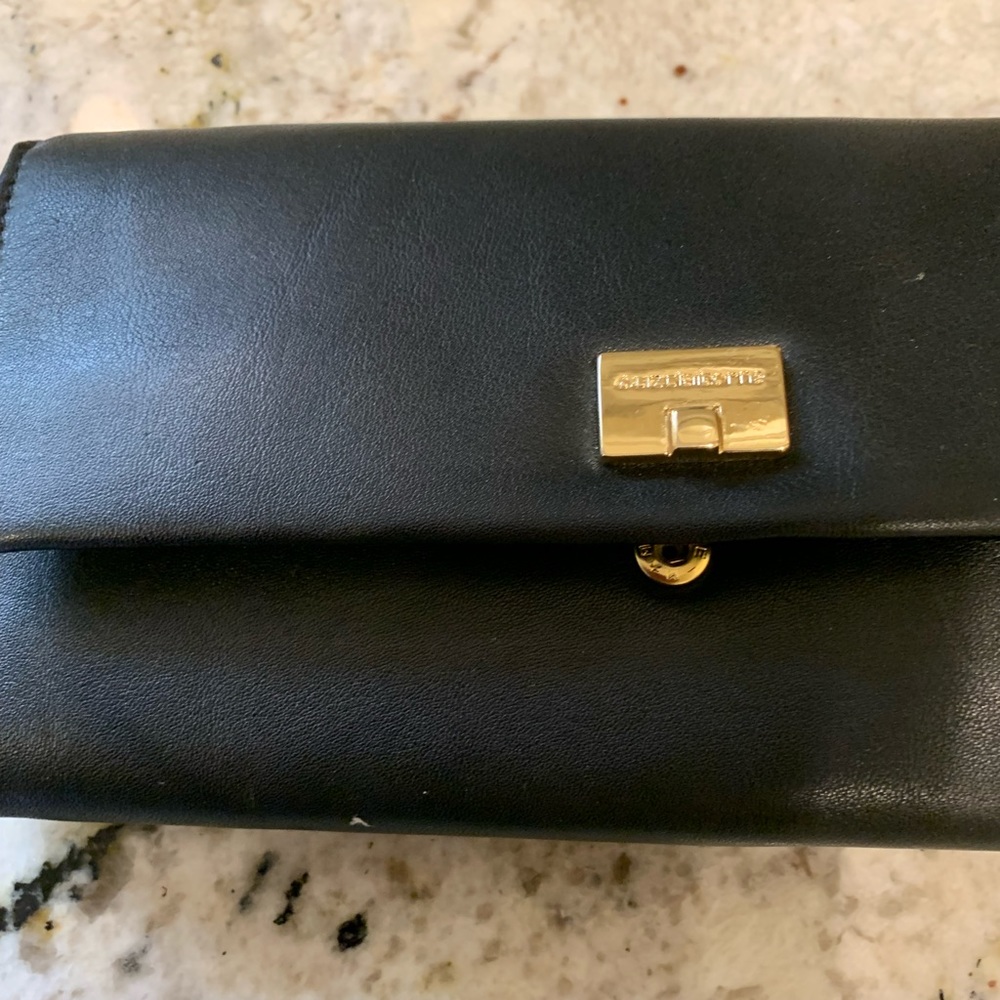 Brand new Liz Claiborne Black leather wallet with checkbook compartment